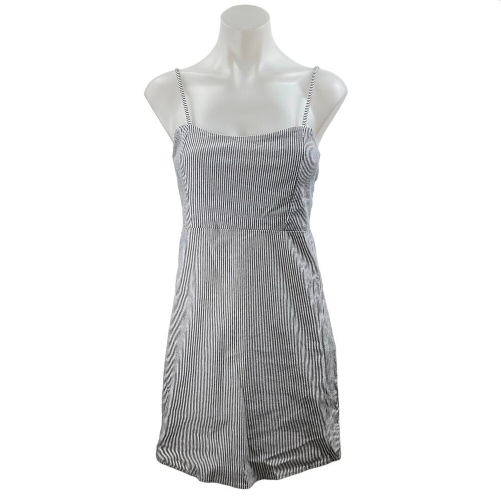 Brandy Melville Black White Striped Sleeveless Cami Camisole Mini Tank Dress XS